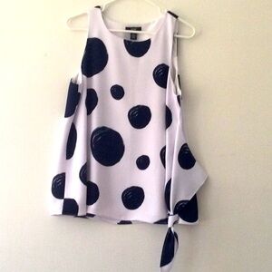 Polka Dot Sleeveless Top